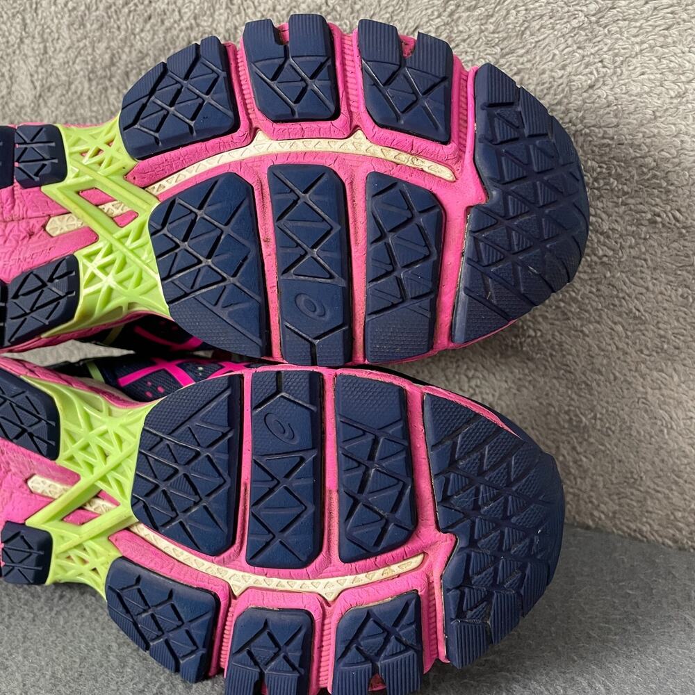 Asics Gel-Kayano 22 Sneaker Women US 6.5 Navy Pink Lace-Up Running Shoes T597N - Picture 13 of 14